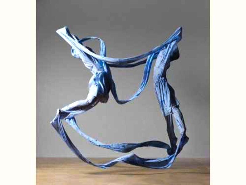 Blue Fabric Sculpture