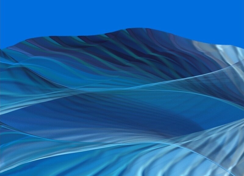 Blue Fabric Waves — Calm