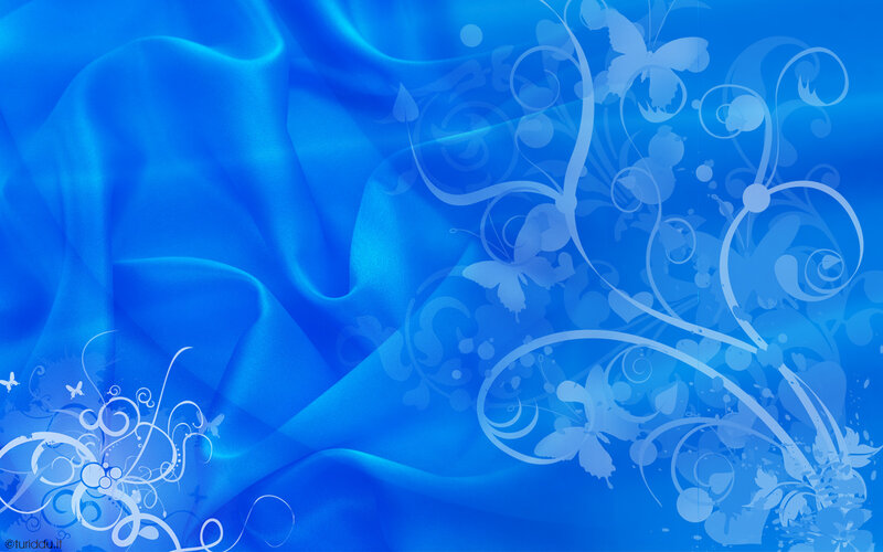 blue fabric with floral design