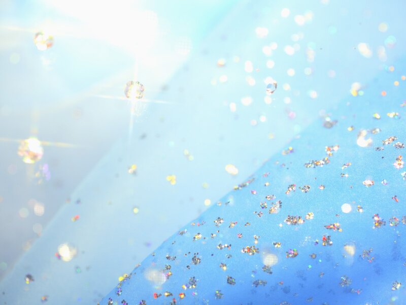 Blue Fabric with Glitter