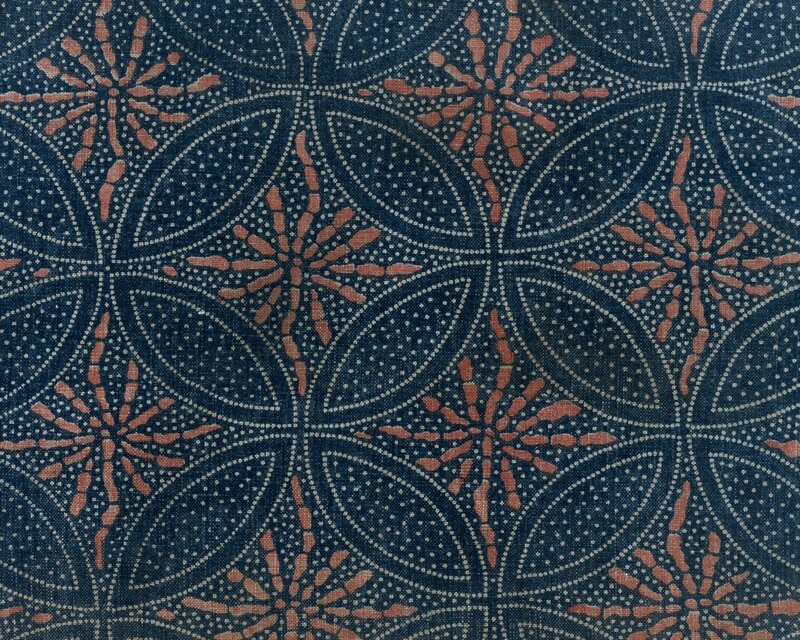 blue fabric with star pattern