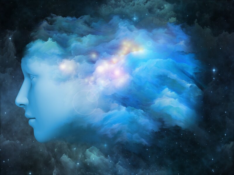 Blue Face in Nebula