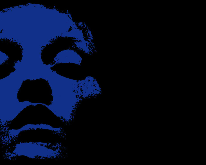 blue face silhouette
