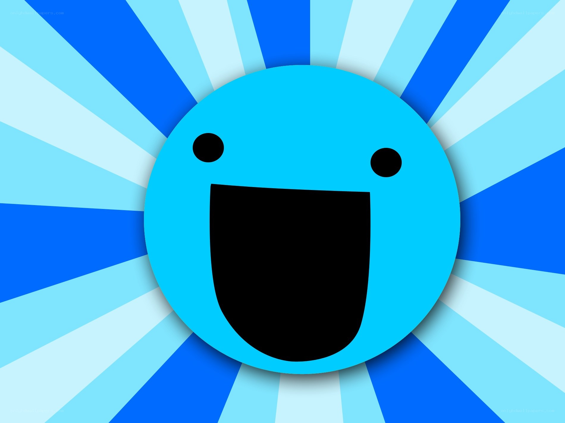 blue face with open mouth