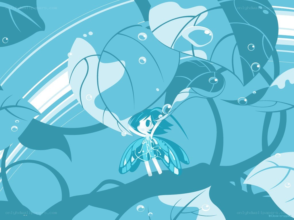 blue fairy under water
