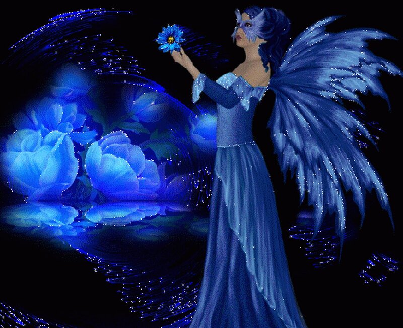 Blue Fairy with Wings — Fantasy