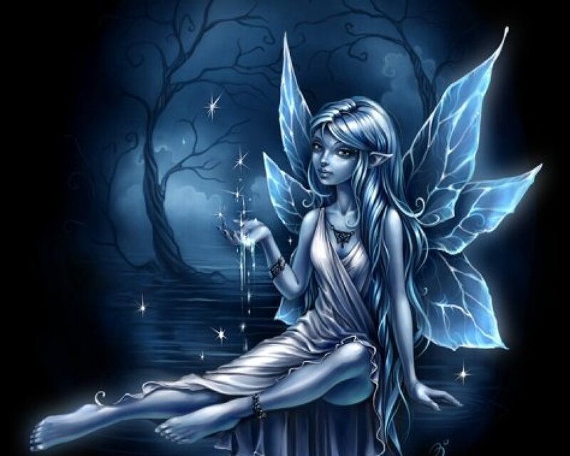 Blue Fairy with Wings — Mystical