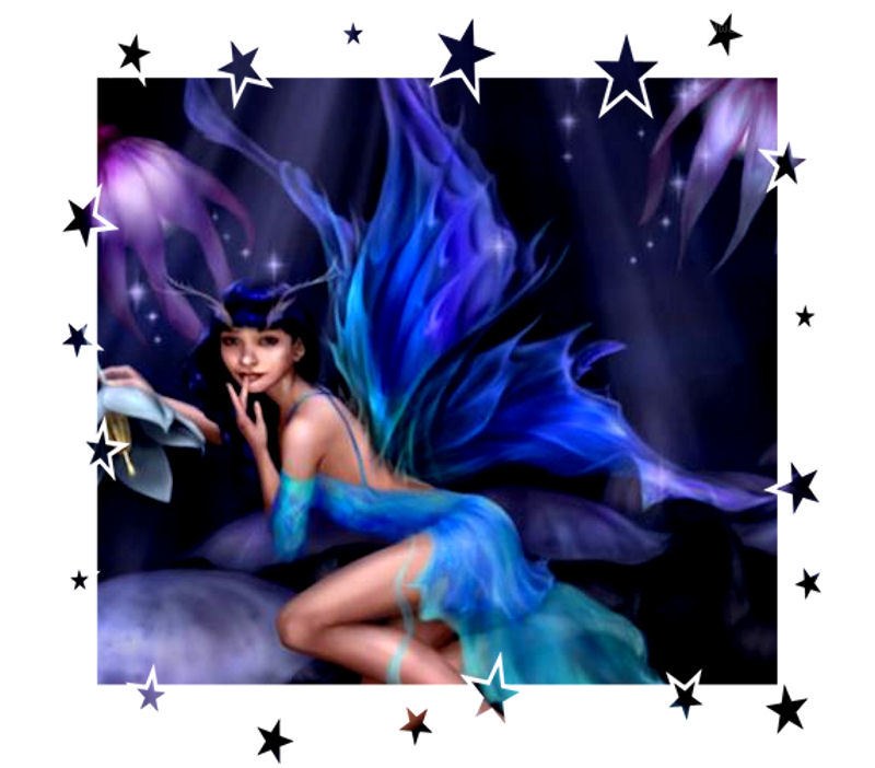 blue fairy with wings