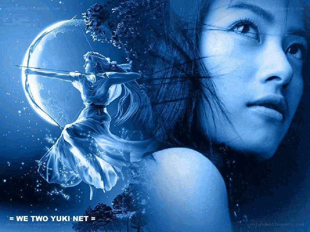blue fantasy portrait