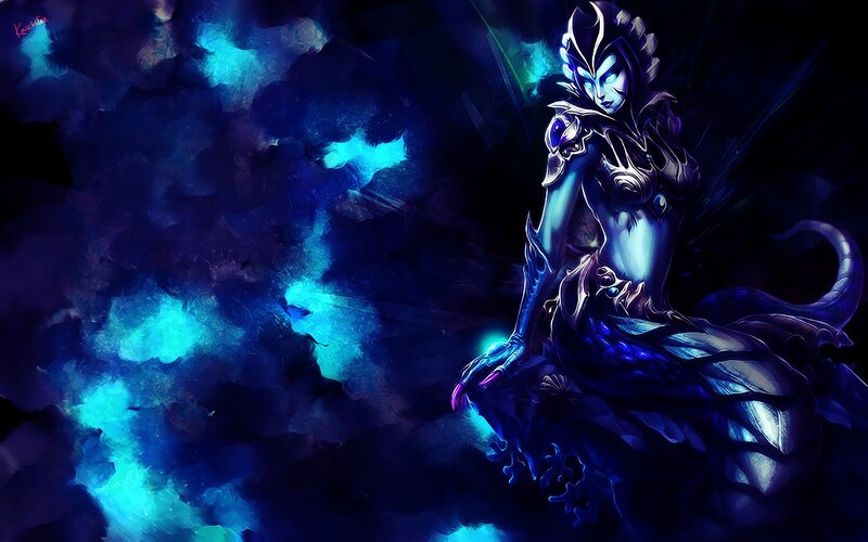 blue fantasy warrior woman
