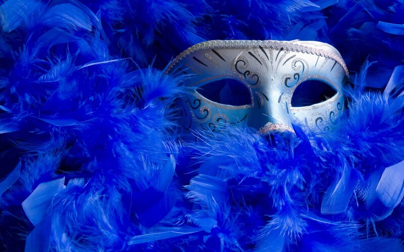 Blue Feather Mask — Feathers