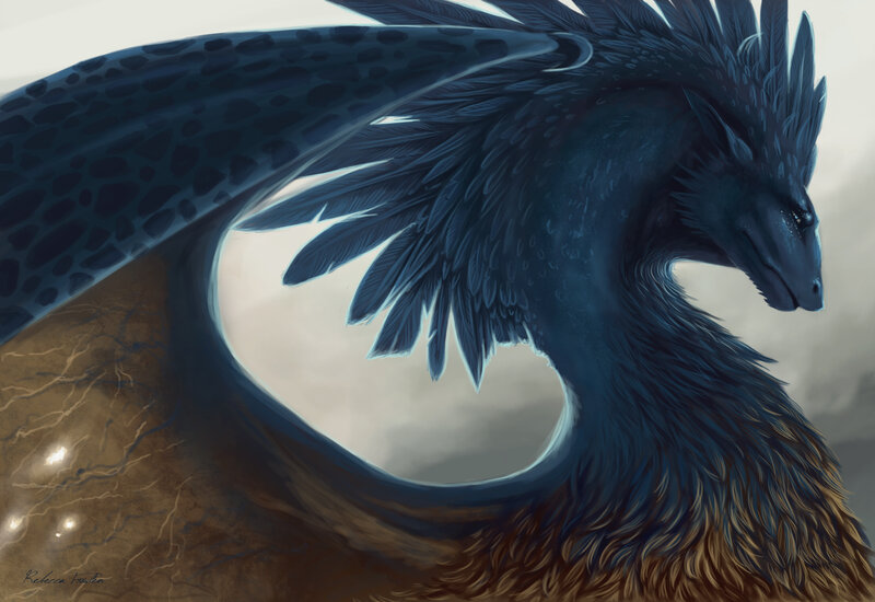 blue feathered dragon