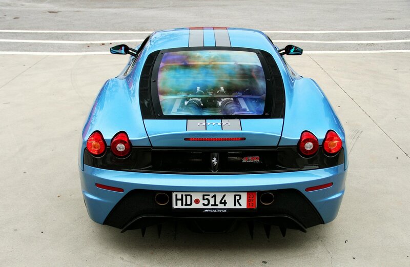 blue ferrari 430 scuderia