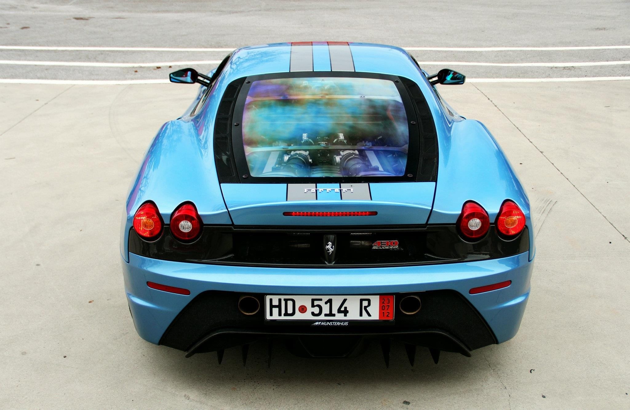 blue ferrari 430 scuderia