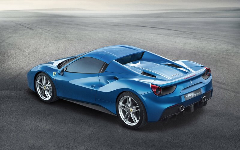 Blue Ferrari 488 Spider