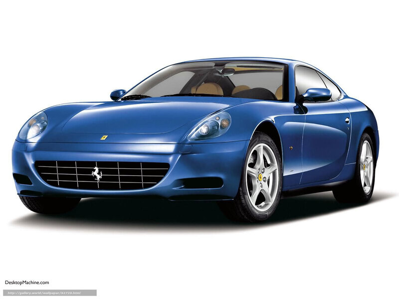 Blue Ferrari 575M sports car