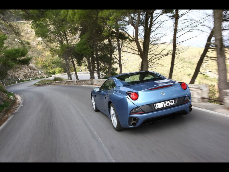 Blue Ferrari Car — Dynamic, Afternoon