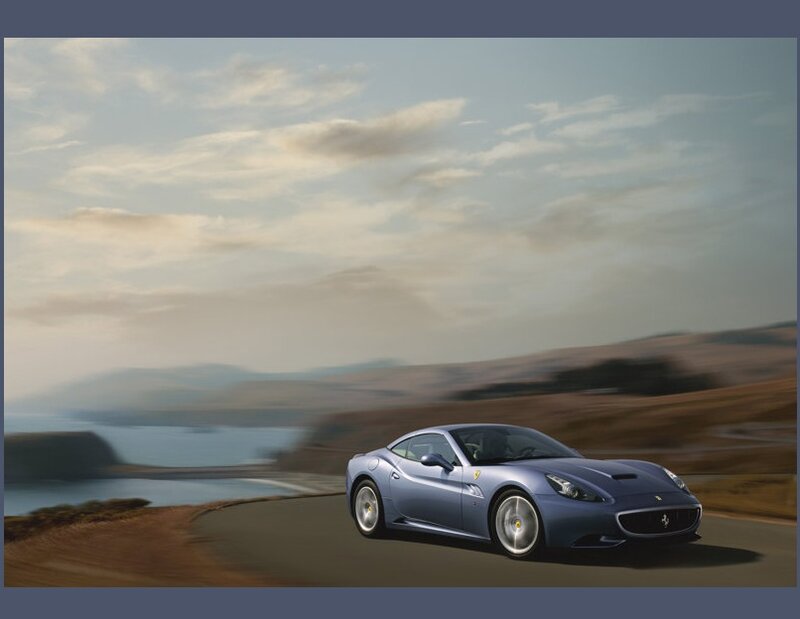 Blue Ferrari Car — Dynamic
