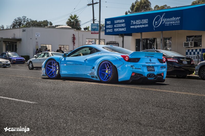 Blue Ferrari Car — Outdoor