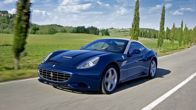Blue Ferrari Car — Serene, Afternoon
