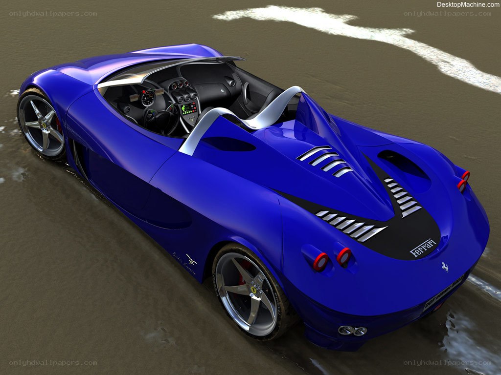 Blue Ferrari concept car