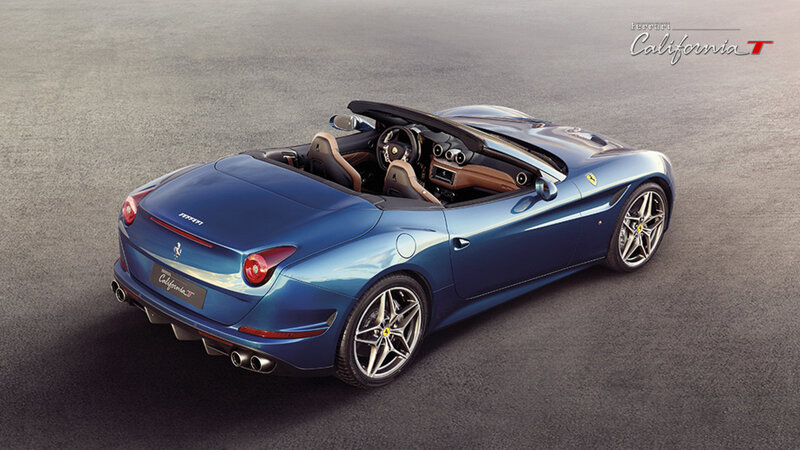 Blue Ferrari Convertible — Dramatic, Photograph, Car, Interior