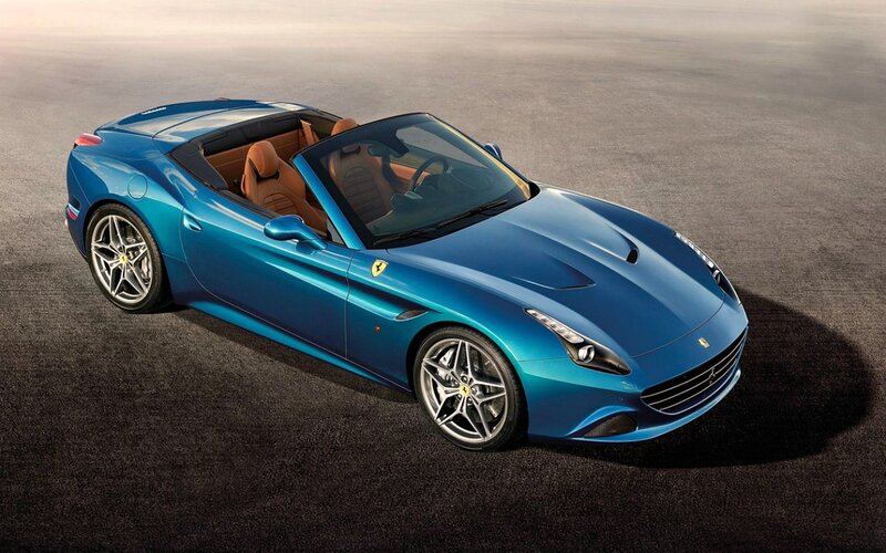 Blue Ferrari Convertible — Dramatic, Photograph, Car, Tire