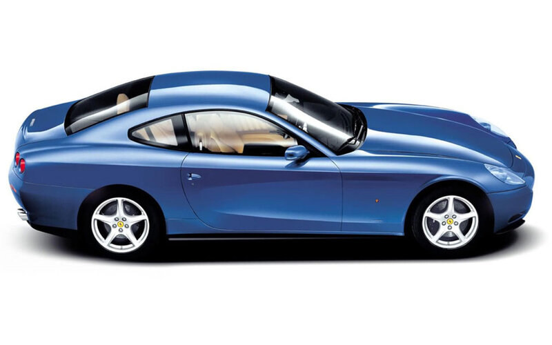 blue ferrari coupe