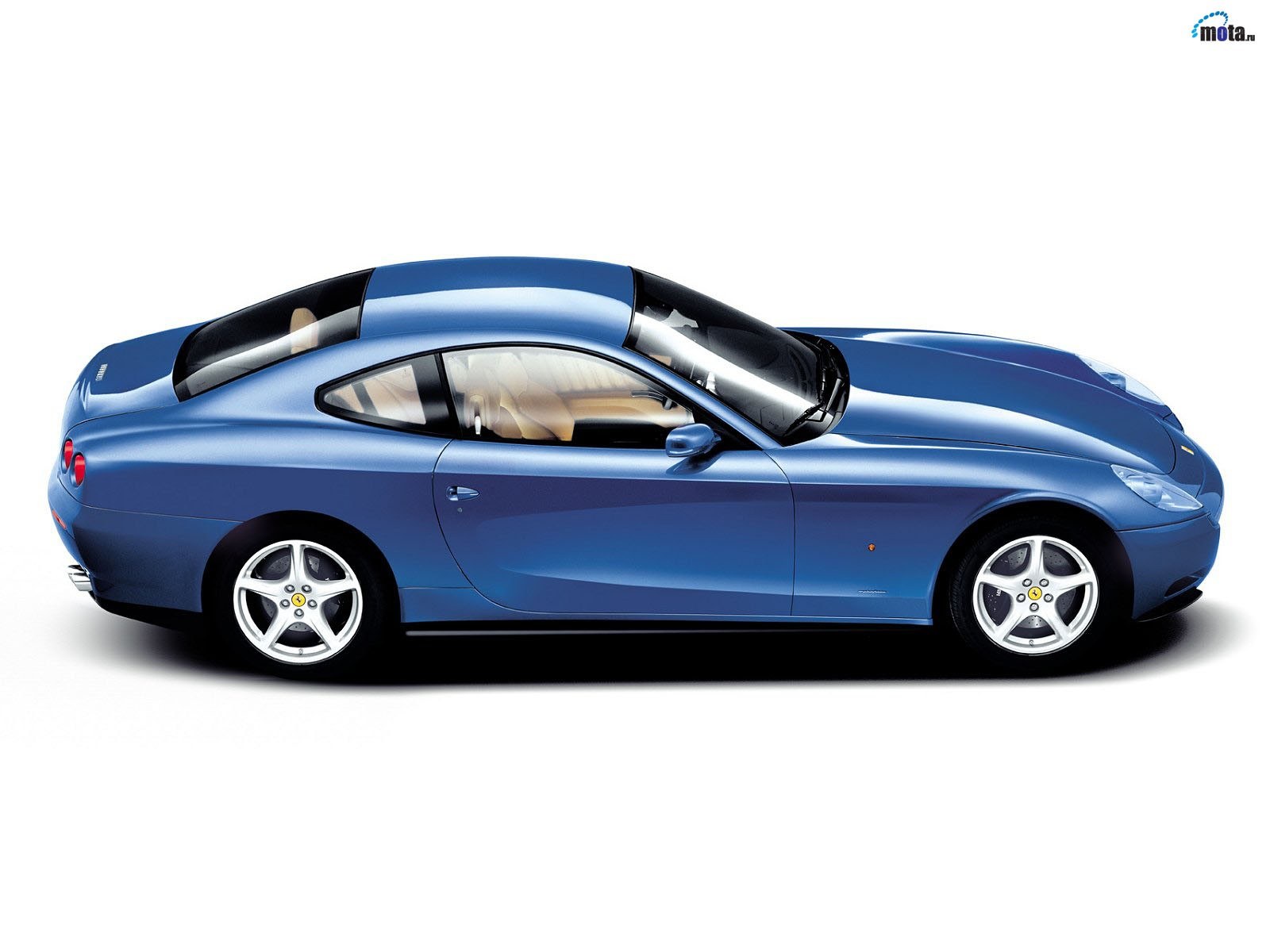 blue ferrari coupe
