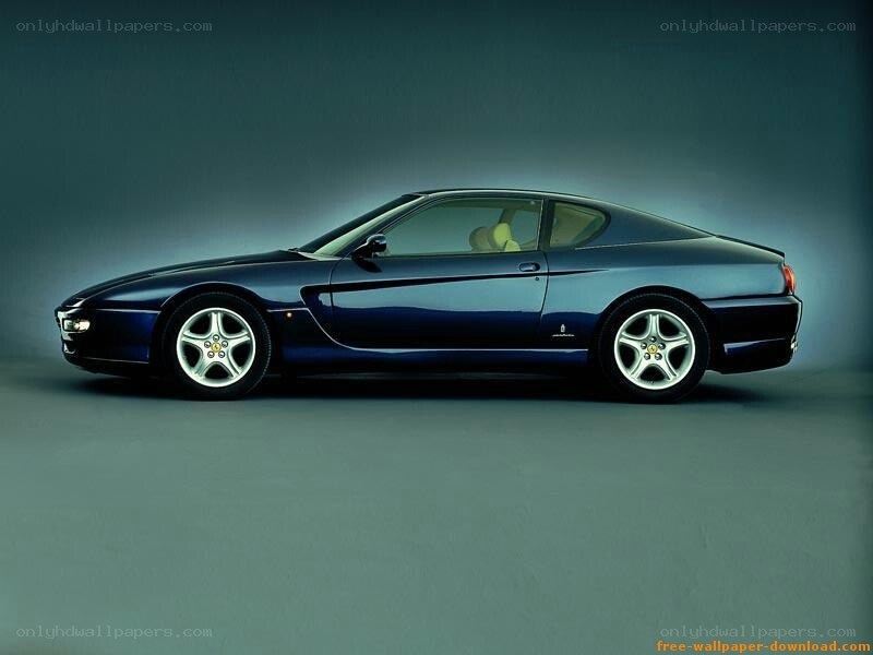 blue ferrari coupe