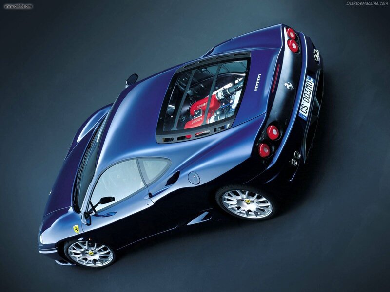 blue ferrari sports car