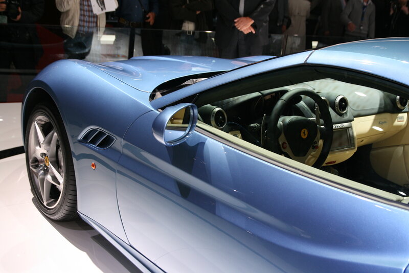 blue ferrari sports car