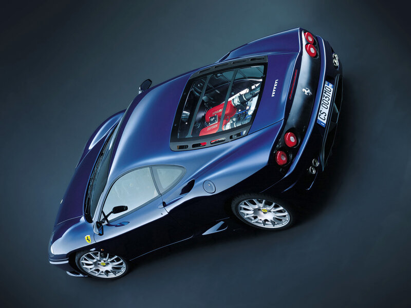 Blue Ferrari Sports Car — Dramatic, Photograph