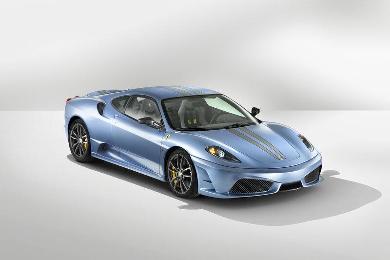 Blue Ferrari Sports Car — Light Blue
