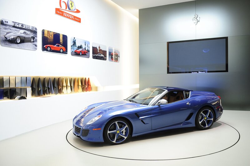 Blue Ferrari Sports Car — Modern