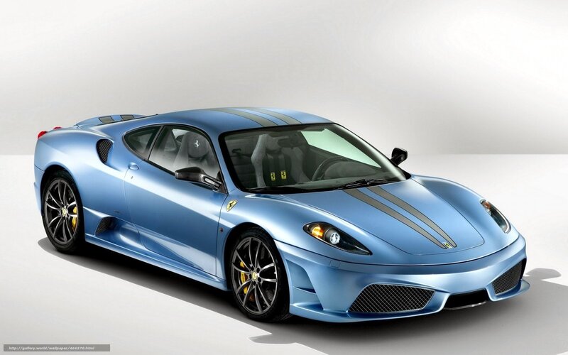 Blue Ferrari Sports Car — Neutral, Photograph, Stripes