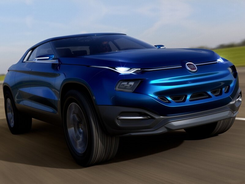 Blue Fiat Concept Car — Dynamic