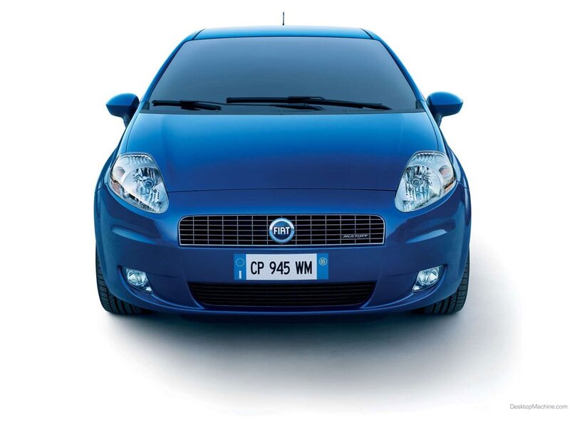 blue fiat multipla car