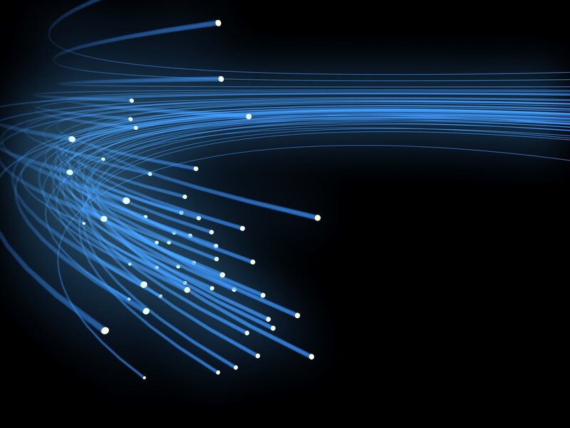 Blue Fiber Optic Cables — Light