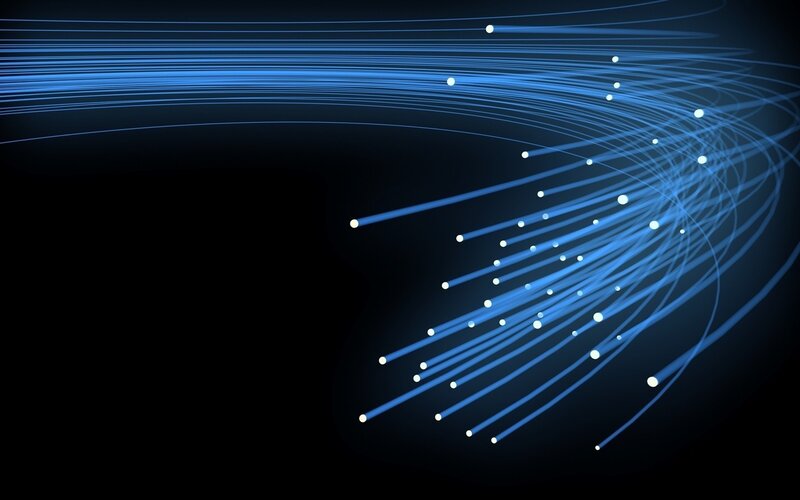 Blue Fiber Optic Cables — Technological, Digital Art