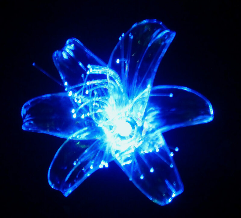 Blue Fiber Optic Flower