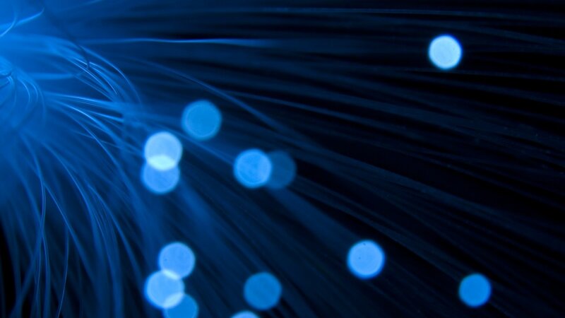blue fiber optic lights