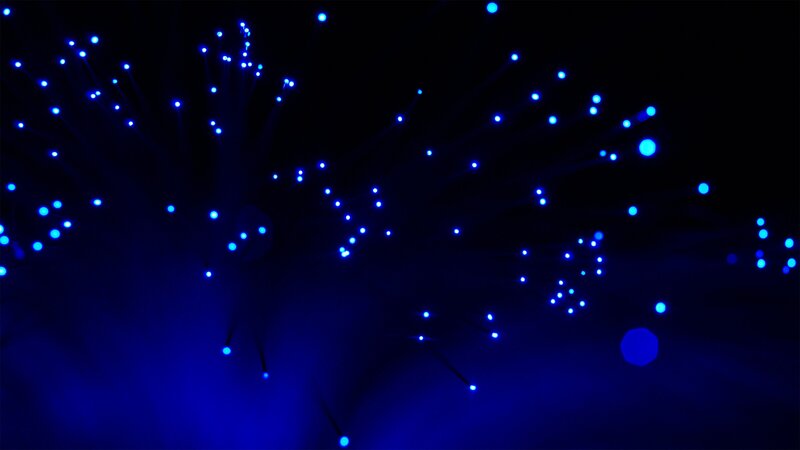 Blue Fiber Optic Lights — Calm, Night