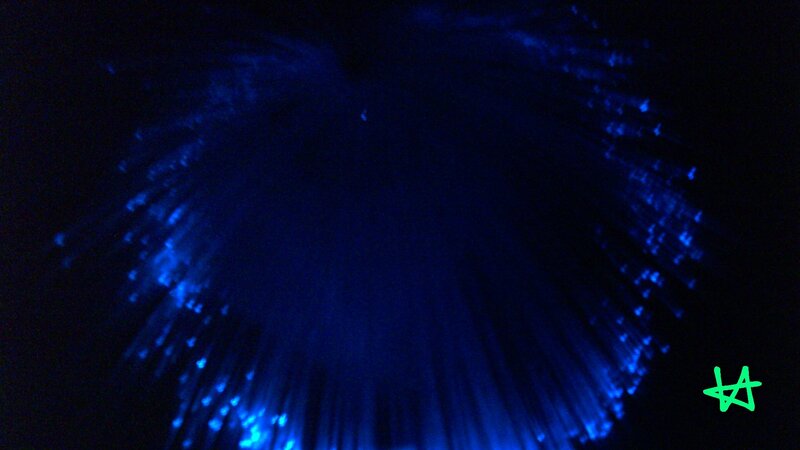 Blue Fiber Optic Strands — Dark