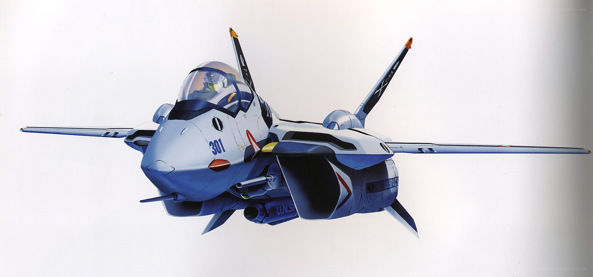 Blue fighter jet aircraft