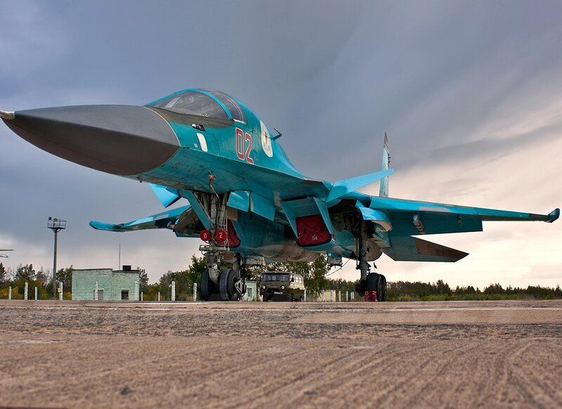 Blue Fighter Jet — Dramatic, Sunset