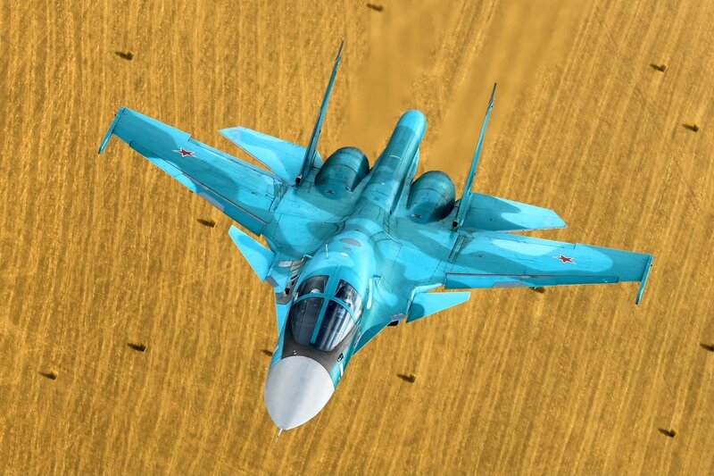 Blue Fighter Jet — Dynamic, Photograph, Aircraft
