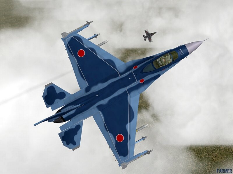 Blue Fighter Jet in Flight — Dynamic, 3d Render