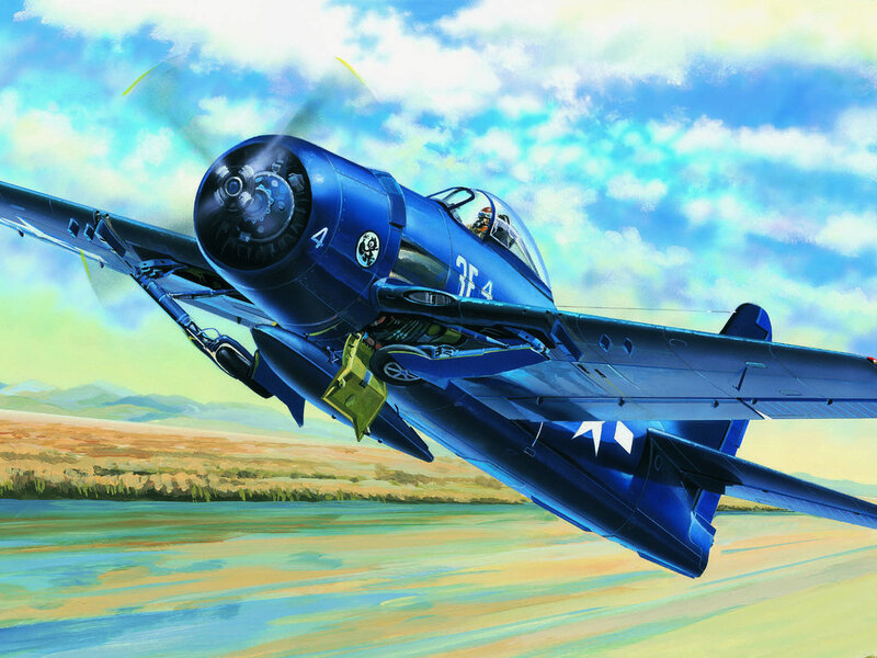 Blue Fighter Plane