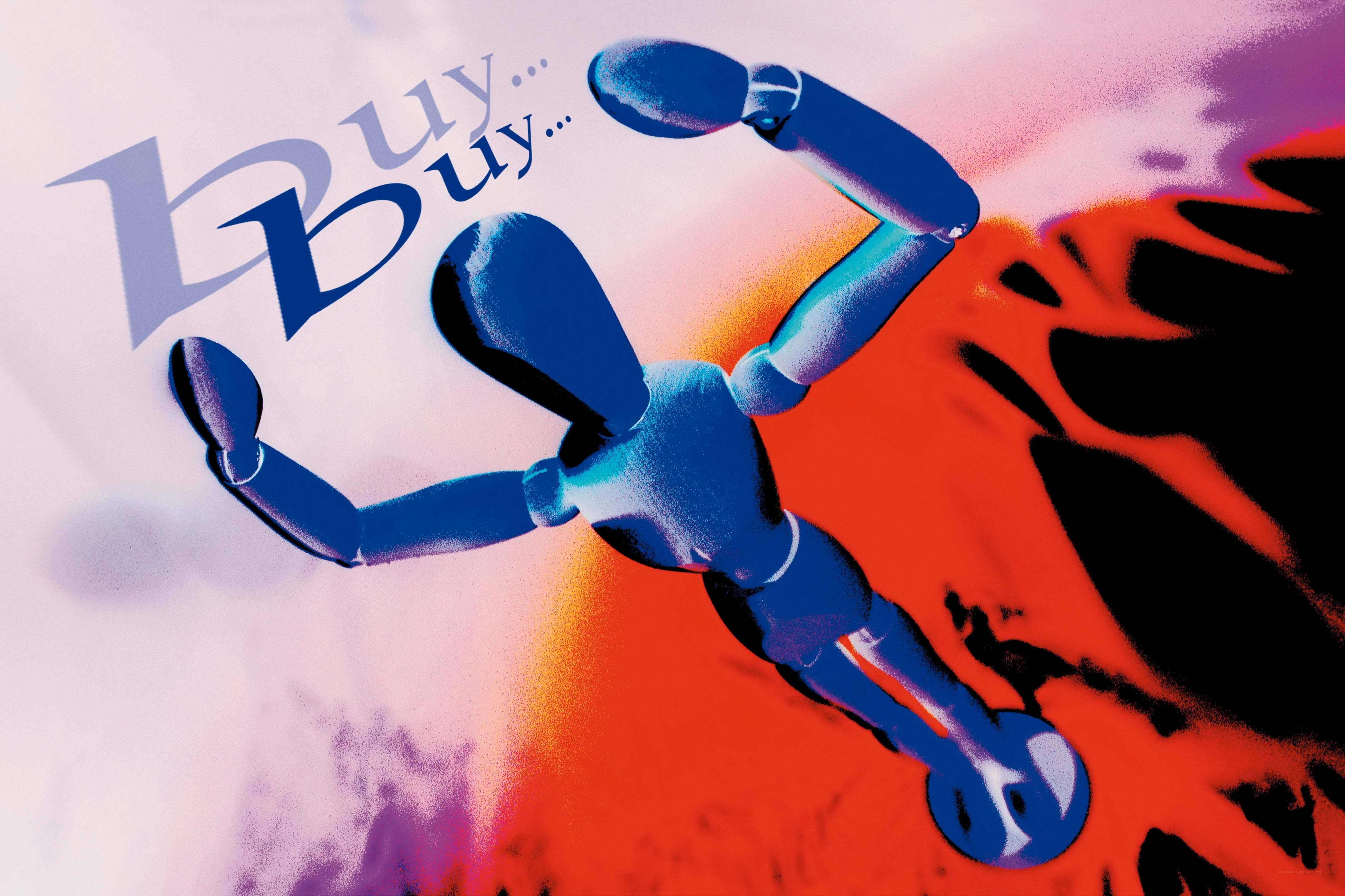 Blue figure with 'buy' text